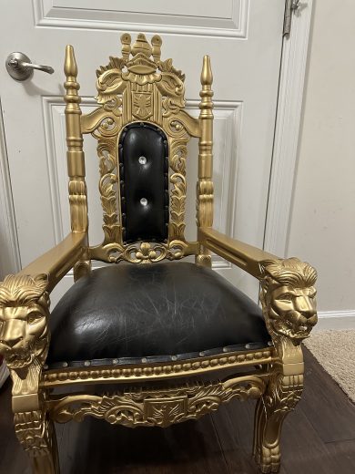 Kids Mini Throne Chair - Black - Image 2