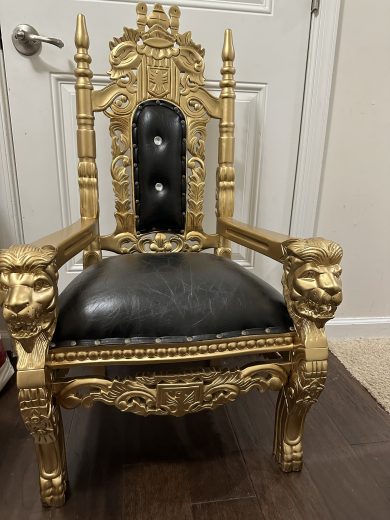 Kids Mini Throne Chair - Black - Image 3