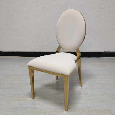 Velvet Chiavari Chair with Padded Oval Back – White - Image 2