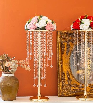 21.6 inches Gold Flower Stand – Centerpieces for Events - Image 2