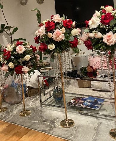 29.5 inches Gold Flower Stand - Centerpieces for Events - Image 2