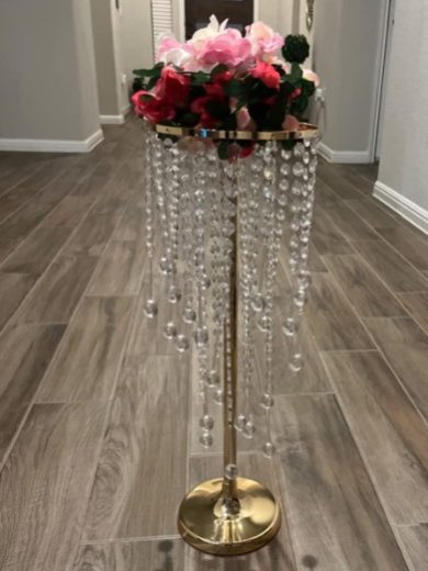 21.6 inches Gold Flower Stand – Centerpieces for Events - Image 3