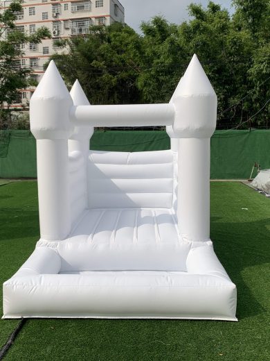 10' X 10' White Commercial Adults & Kids Inflatable Bounce House with Ball pit
